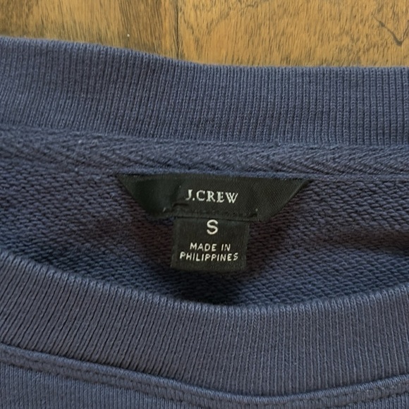 J Crew Peace Women’s Crop Sweatshirt Blue Size Small - Picture 5 of 7